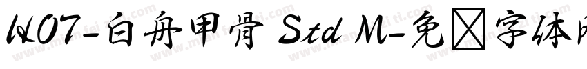 HOT-白舟甲骨 Std M字体转换